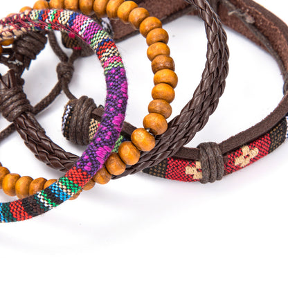 Ethnic Geometric Woven Bracelets