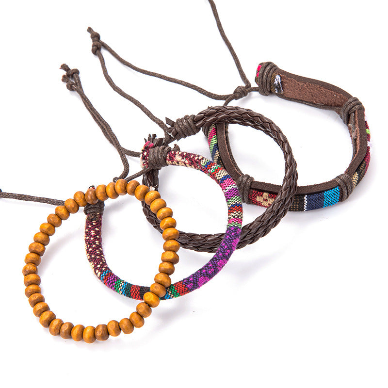 Ethnic Geometric Woven Bracelets