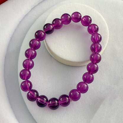 Ethnic Purple Glass Necklace Bracelet Earrings