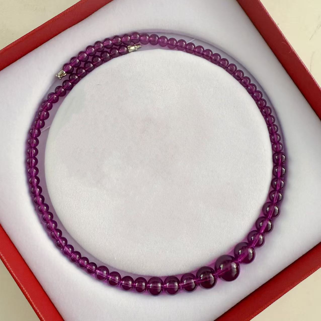 Ethnic Purple Glass Necklace Bracelet Earrings