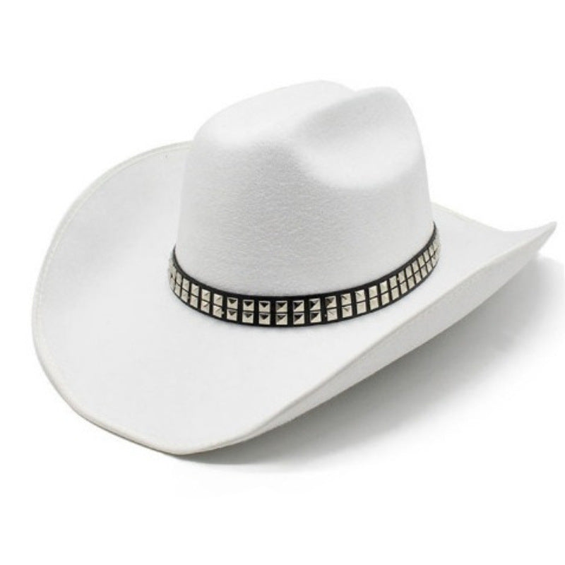 Ethnic Style Cotton Felt Hat with Feather Details