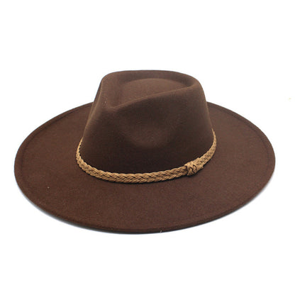 Ethnic Style Felt Cowboy Hat