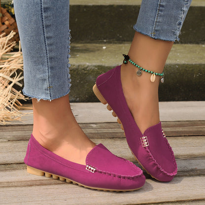 Europe and the United States cross-border plus size women's shoes 2024 spring and autumn new bean shoes shallow mouth a pedal foreign trade women's shoes wholesale