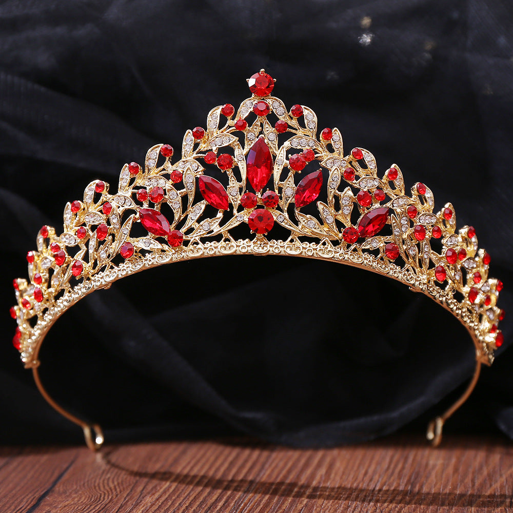 European Bridal Crystal Crown Headpiece