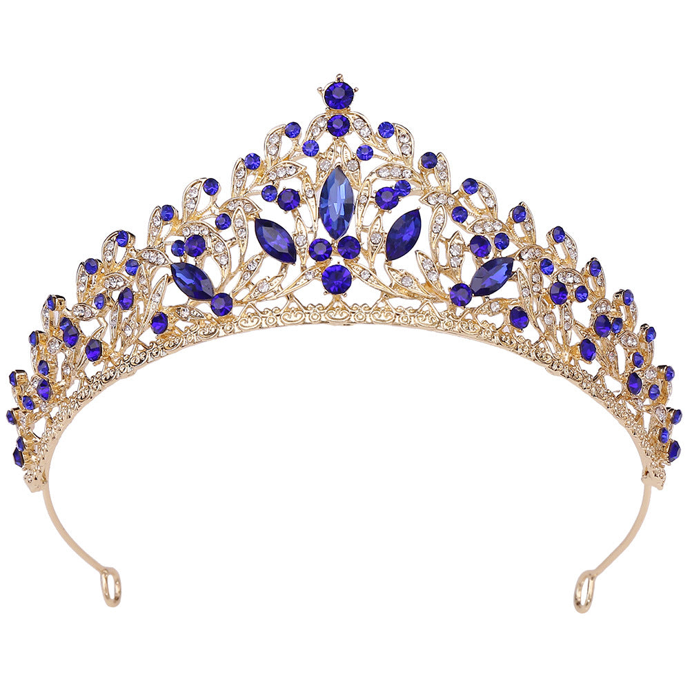 European Bridal Crystal Crown Headpiece