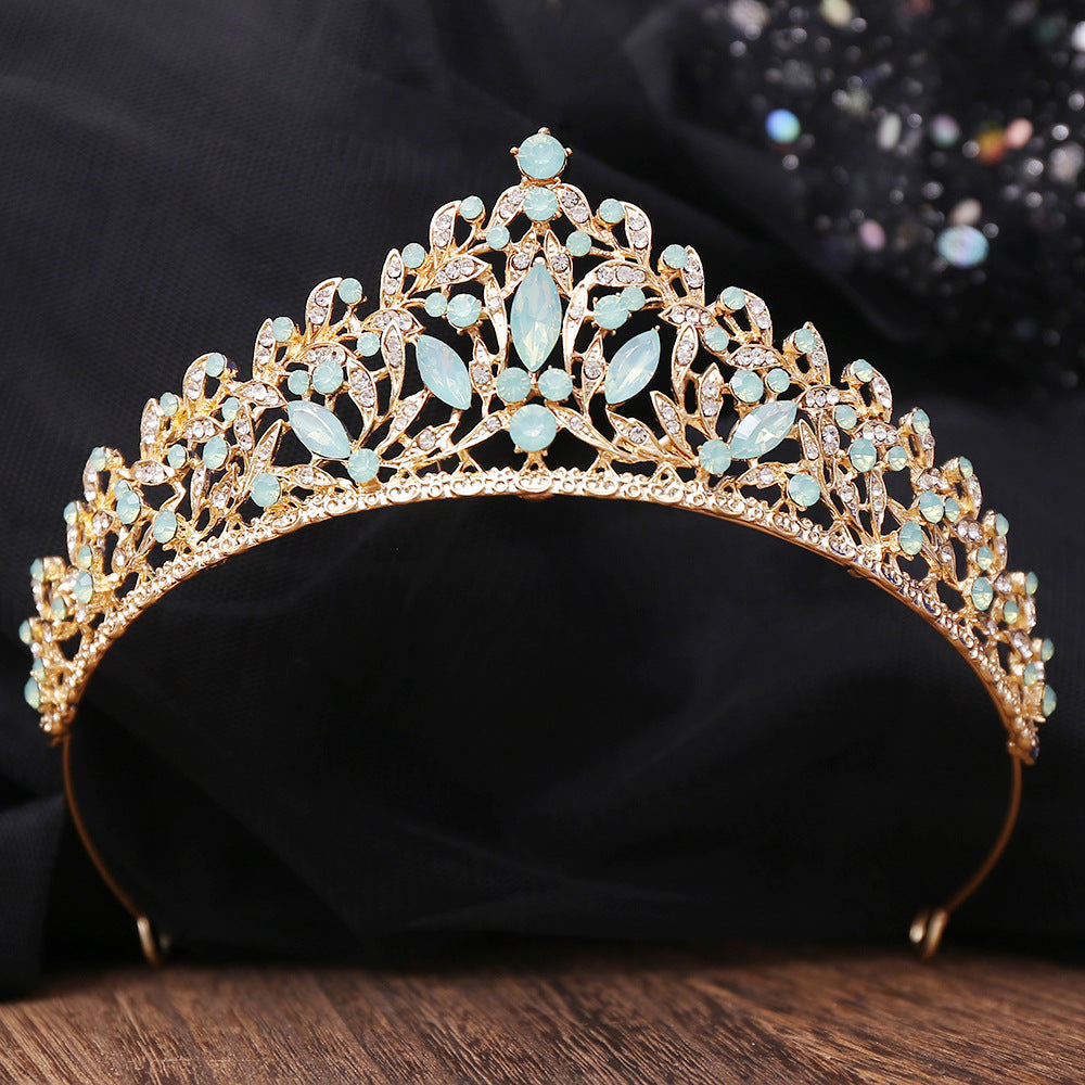 European Bridal Crystal Crown Headpiece