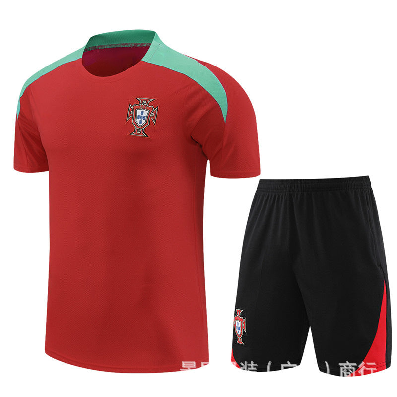 European Cup football team training short-sleeved uniform