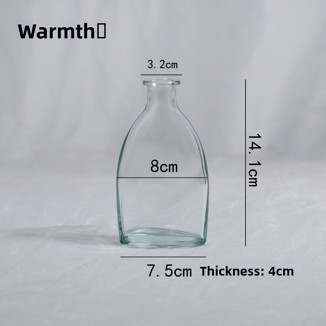European Embossed Glass Mini Vase