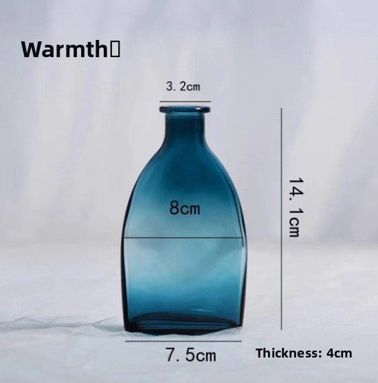 European Embossed Glass Mini Vase