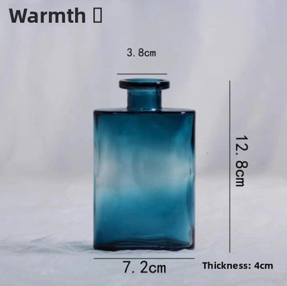 European Embossed Glass Mini Vase