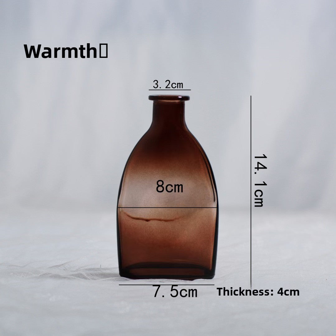 European Embossed Glass Mini Vase