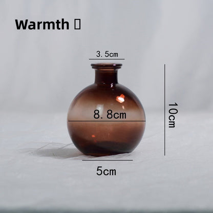 European Embossed Glass Mini Vase