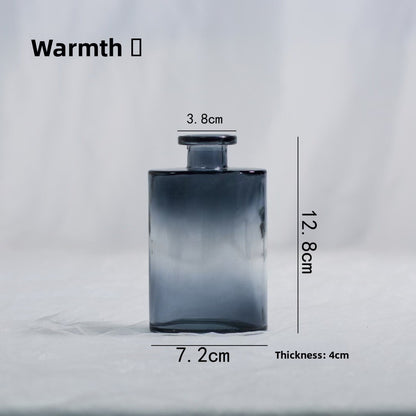 European Embossed Glass Mini Vase