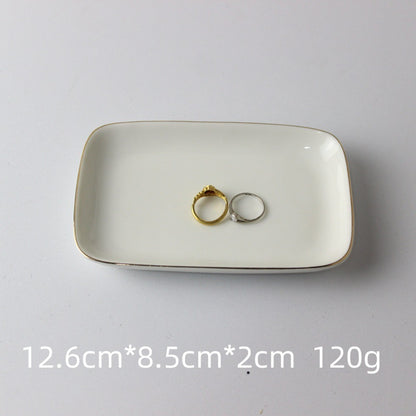 European Hexagonal Ceramic Jewelry Display Tray