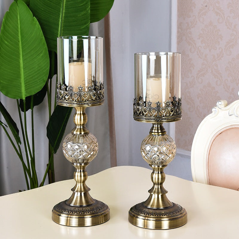 European Iron Lace Candlestick for Wedding and Romantic Decor