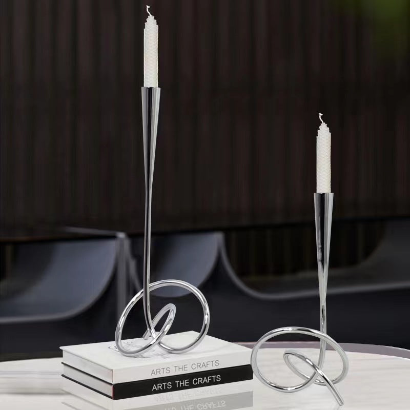 European Metal Winding Candlestick Home Decor