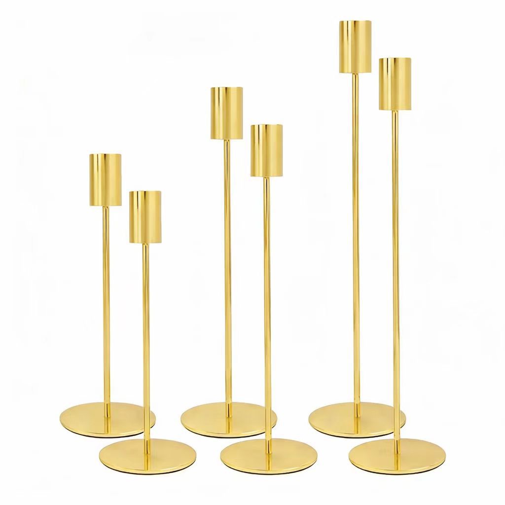 European Minimalist Metal Candle Holders