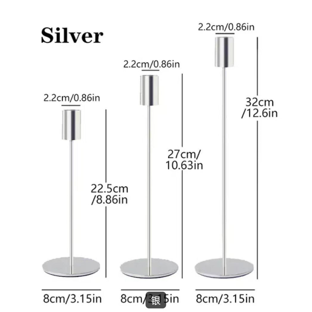 European Minimalist Metal Candle Holders