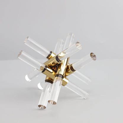 European Modern Acrylic Metal Cross Art Home Decor Ornament