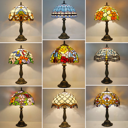European Retro Table Lamp with Decorative Designs