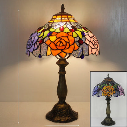 European Retro Table Lamp with Decorative Designs