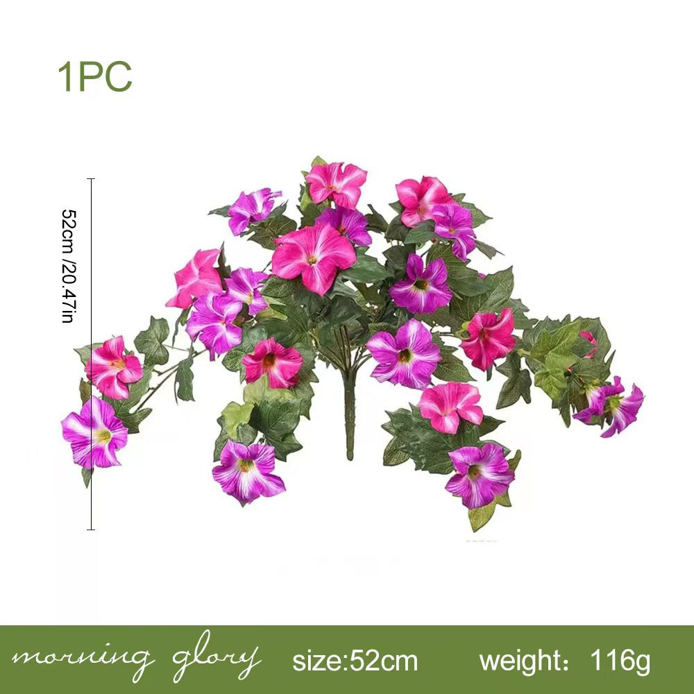European Roman Column Artificial Morning Glory Silk Flower Decor
