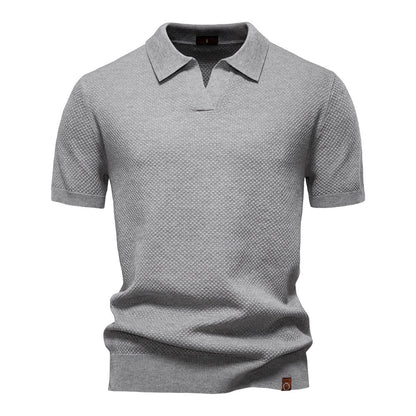 European Size Pineapple Wool Blend Mens Polo Shirt
