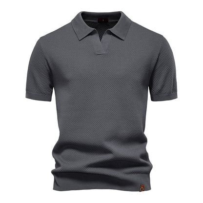 European Size Pineapple Wool Blend Mens Polo Shirt