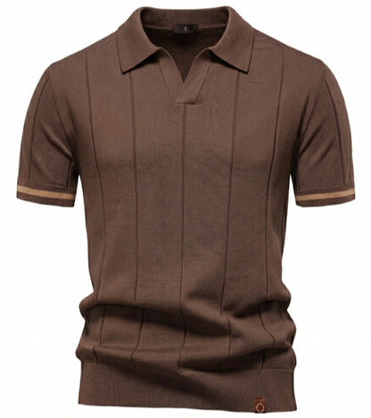 European Size Pineapple Wool Blend Mens Polo Shirt