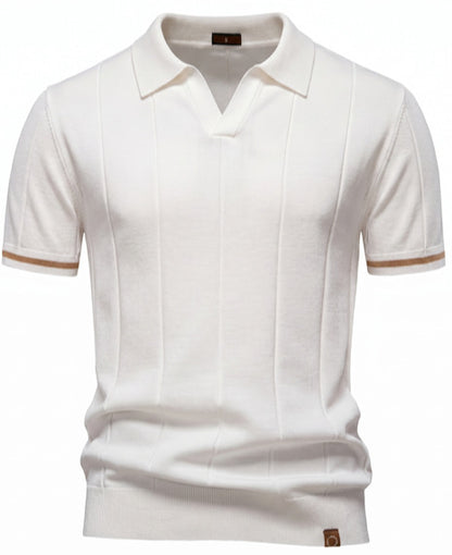 European Size Pineapple Wool Blend Mens Polo Shirt