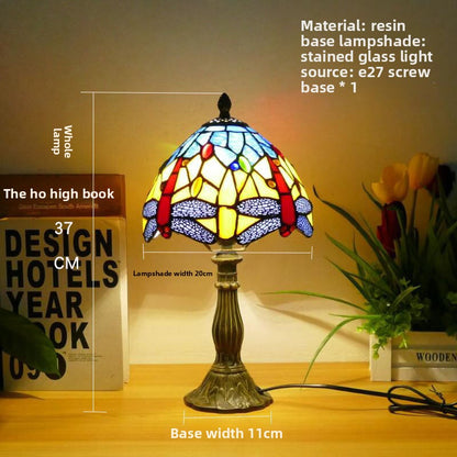 European Stained Glass Table Lamp Night Light
