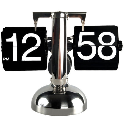 European Style Automatic Flip Desk Clock Retro Home Decor