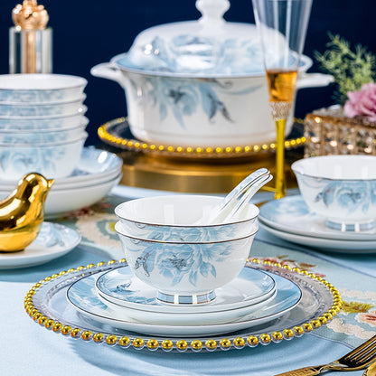 European Style Bone Bowl and Chopsticks Set