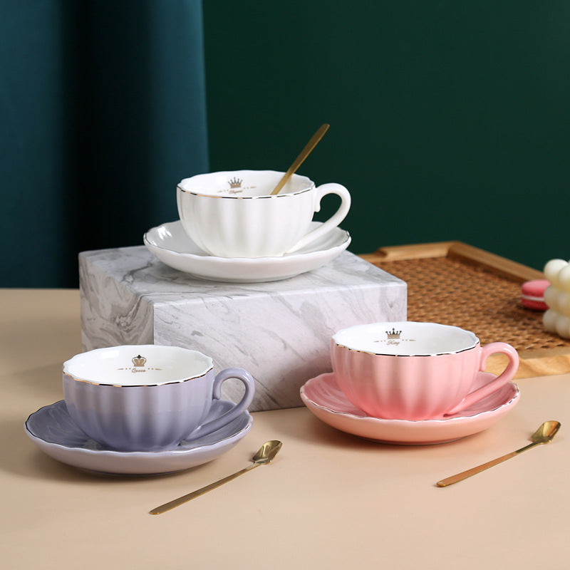 European Style Bone China Coffee Cup Set