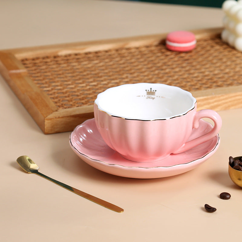 European Style Bone China Coffee Cup Set