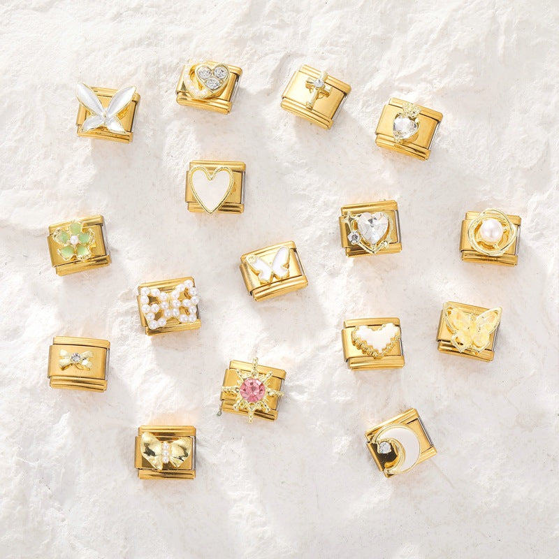 European Style Butterfly Pearl Charm