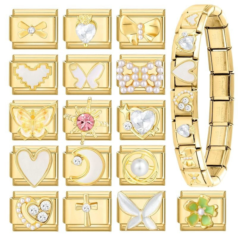 European Style Butterfly Pearl Charm
