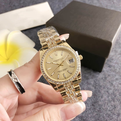 European Style Diamond Quartz Watch
