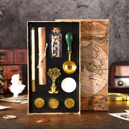European Style Fashion Fire Paint Seal suit Gem Handle Seal Bottled Wax Diy Hand Account Birthday Gift Festival