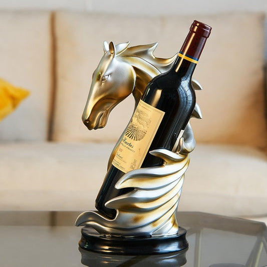 European Style Horse Wine Rack Ornament