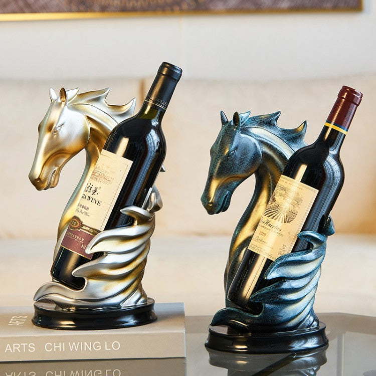 European Style Horse Wine Rack Ornament
