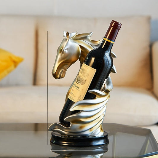 European Style Horse Wine Rack Ornament