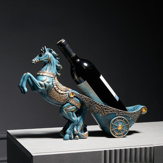 European Style Horse Wine Rack Ornament