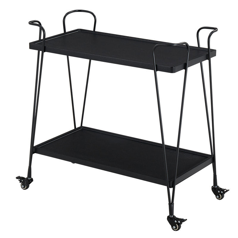 European Style Mobile Serving Cart with Iron Frame