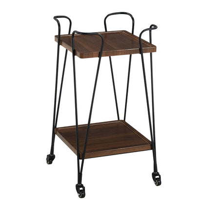 European Style Mobile Serving Cart with Iron Frame