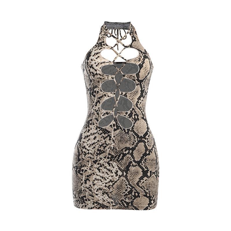 European-style open-cut high-waisted skirt for women