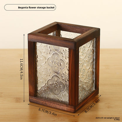 European Style Retro Fake Book Pen Holder Wooden Desktop Decor