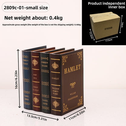 European Style Retro Fake Book Storage Box Decor