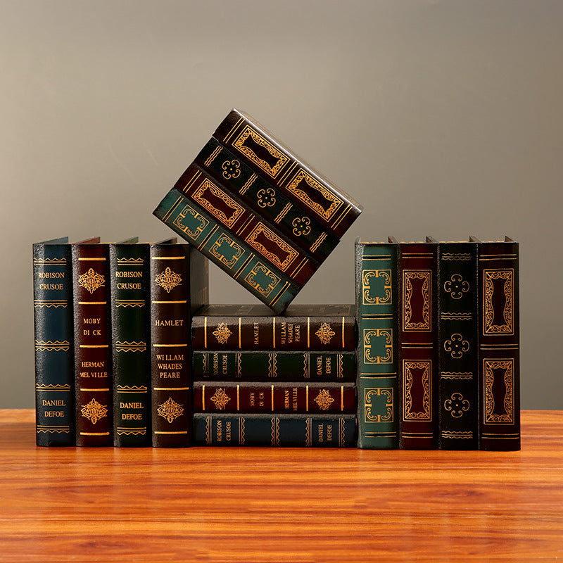 European Style Retro Fake Book Storage Box Decor