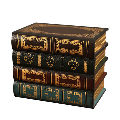 European Style Retro Fake Book Storage Box Decor